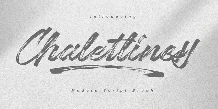 Chaletliness现代手写笔刷笔触英文字体下载
