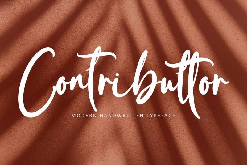 Contributtor-手写连笔艺术-英文字体下载