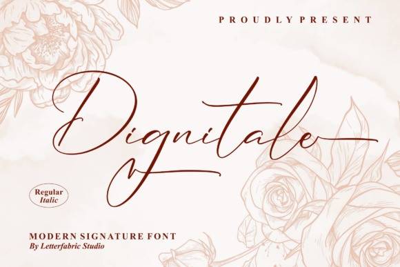 Dignitale-手写艺术唯美好看连笔-英文字体下载