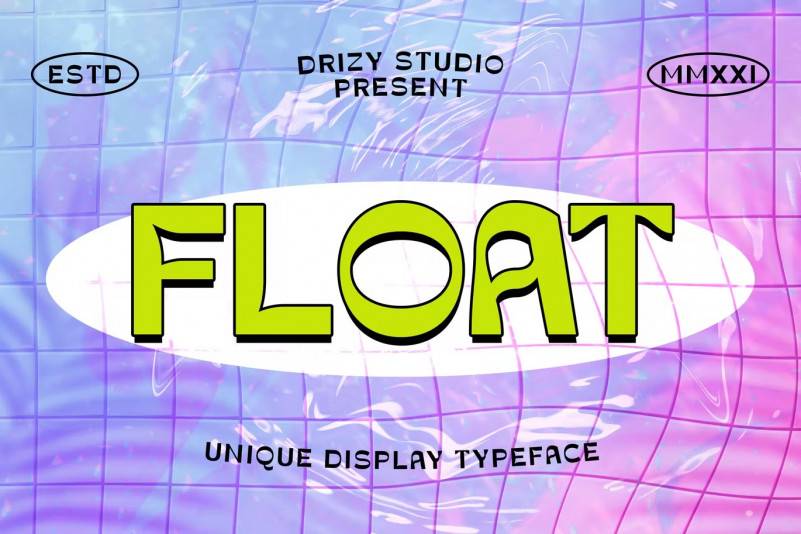 float-现代无衬线-个性扭曲-英文字体下载