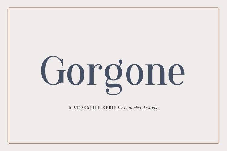 Gorgone-复古衬线-logo设计-英文字体下载