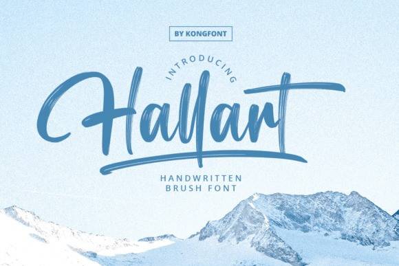 Hallart-毛笔手写连笔-英文字体下载