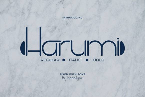 Harumi-创意现代-简洁logo设计-英文字体下载