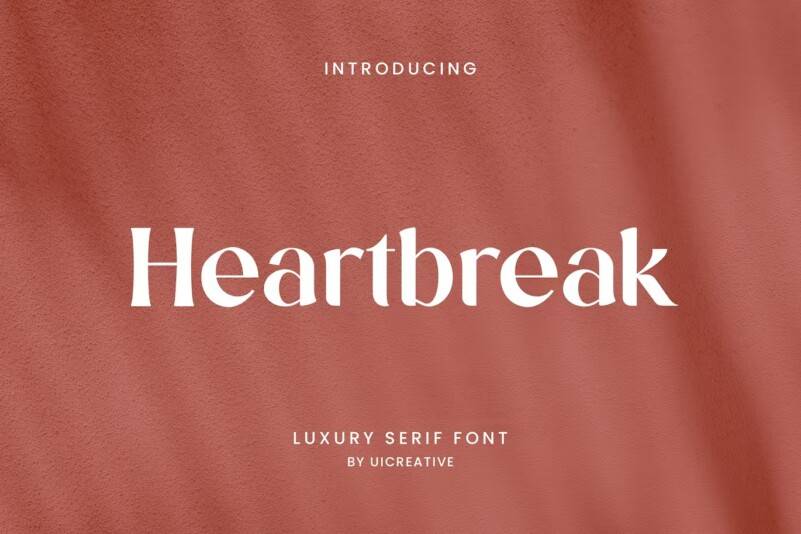 Heartbreak奢华衬线设计英文字体下载