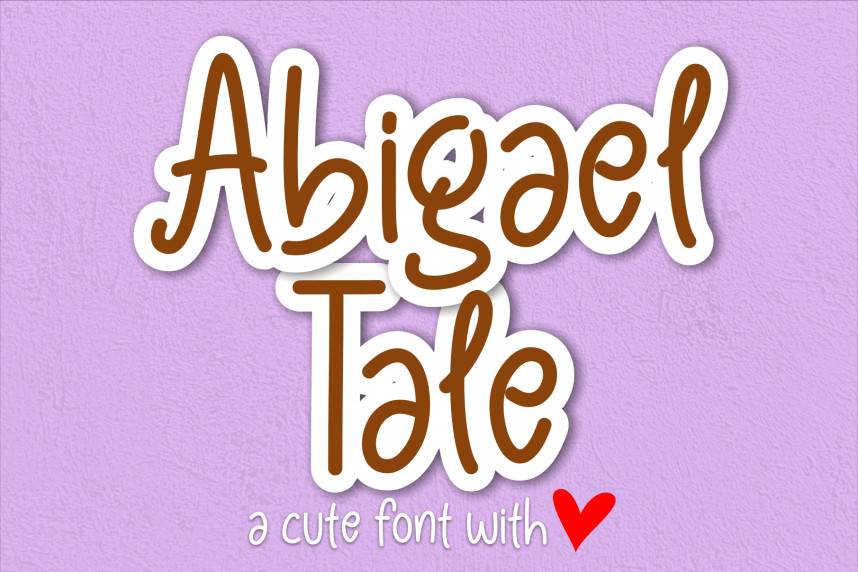 index Abigael Tale 英文手写 英文字体免费下载