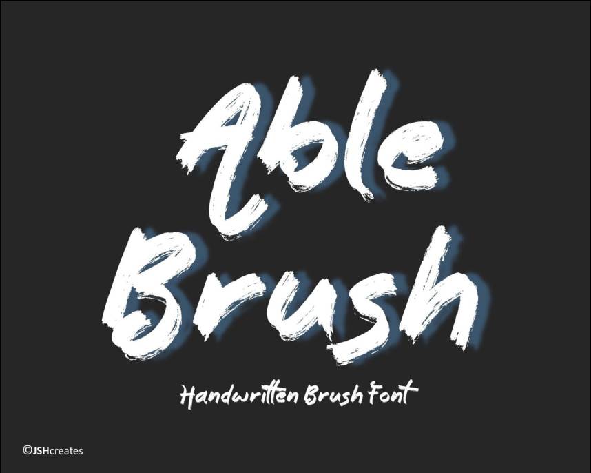Able Brush 英文书法 英文字体免费下载