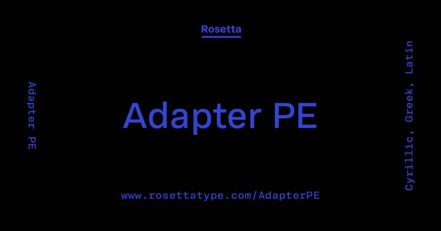 Adapter PE Font Family 现代无衬线 英文字体免费下载