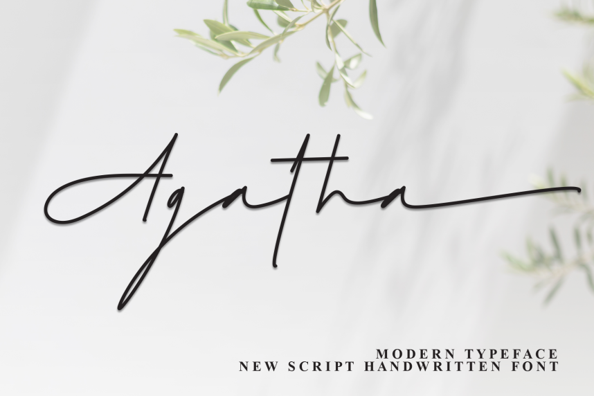 Agatha Handwritten 英文手写 英文字体免费下载