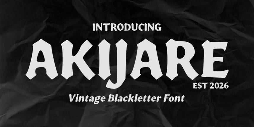 Akijare Vintage Blackletter 哥特式 英文字体免费下载
