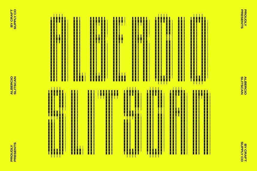 index Albercio Slitscan 现代无衬线 英文字体免费下载