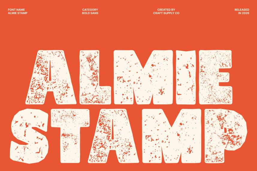 Almie Stamp 展示字体 英文字体免费下载