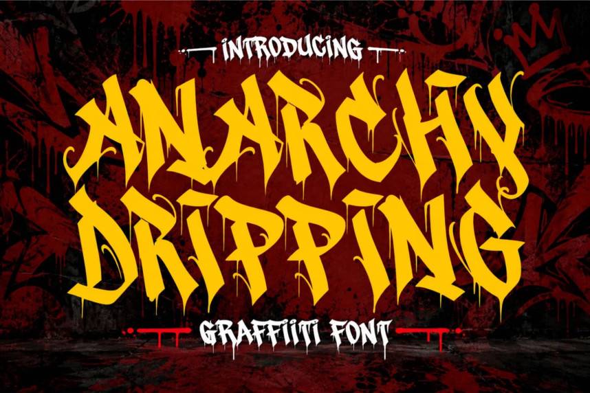 index Anarchy Dripping 哥特式 英文字体免费下载