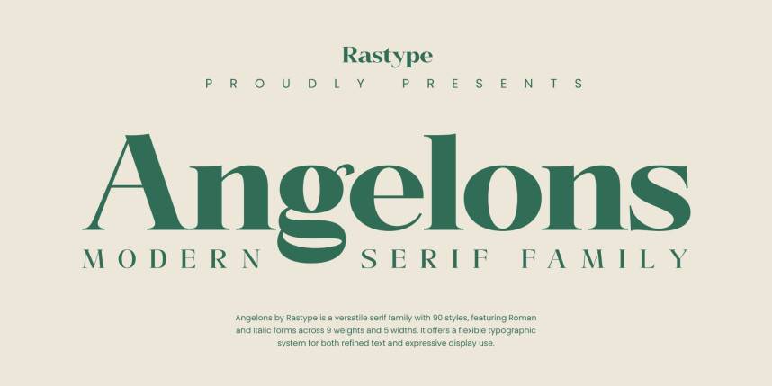 index Angelons Font Family 衬线字体 英文字体免费下载