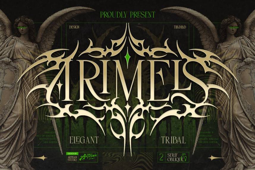 index Arimels – Tribal Display 衬线字体 英文字体免费下载