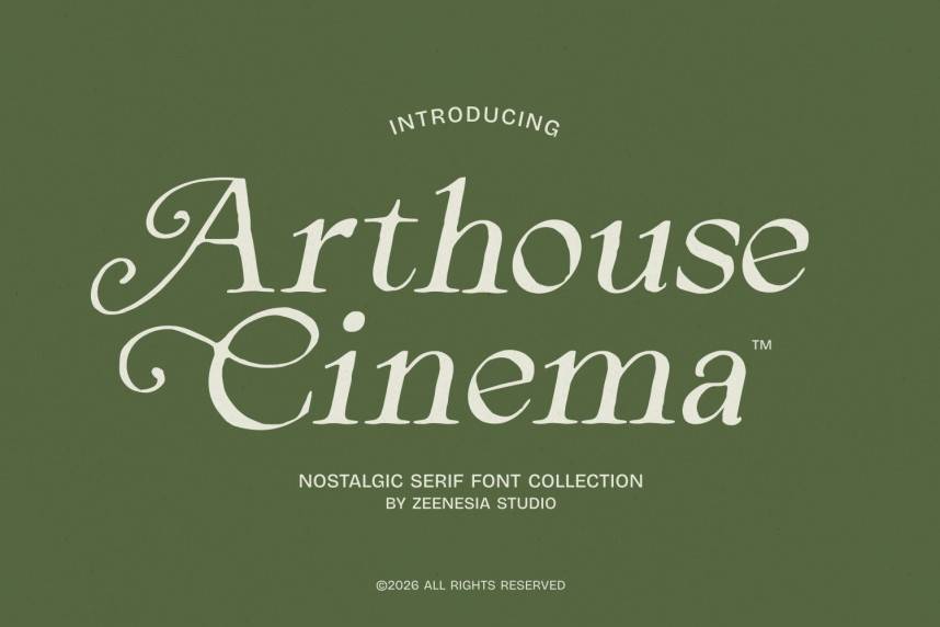 Arthouse Cinema 衬线字体 英文字体免费下载