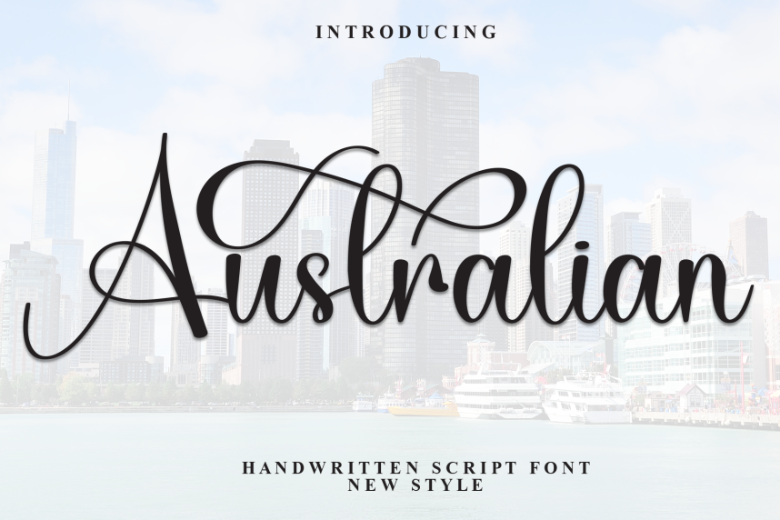 Australian – Casual Handwritten Script 英文书法 英文字体免费下载