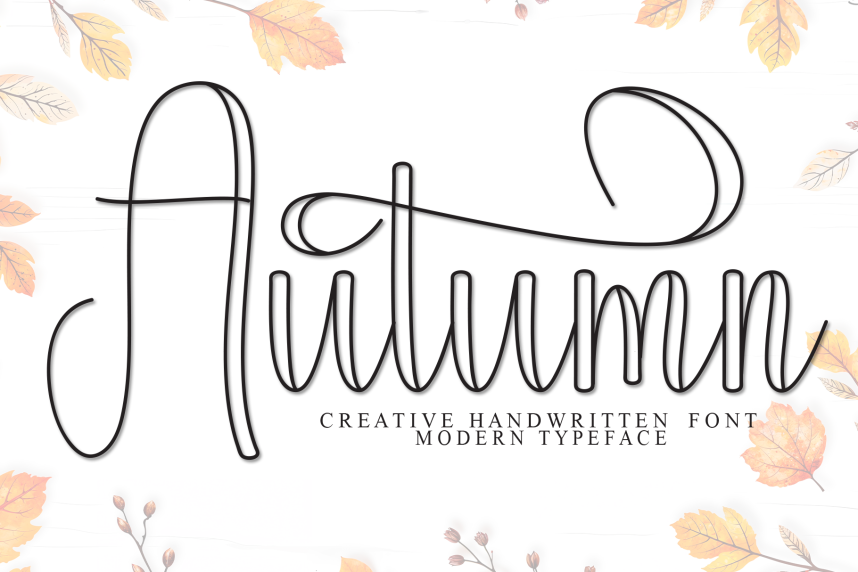 Autumn – Creative Handwritten 英文书法 英文字体免费下载