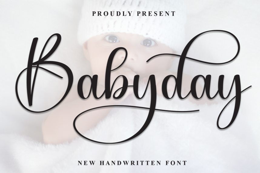 index Babyday Calligraphy Script 英文手写 英文字体免费下载