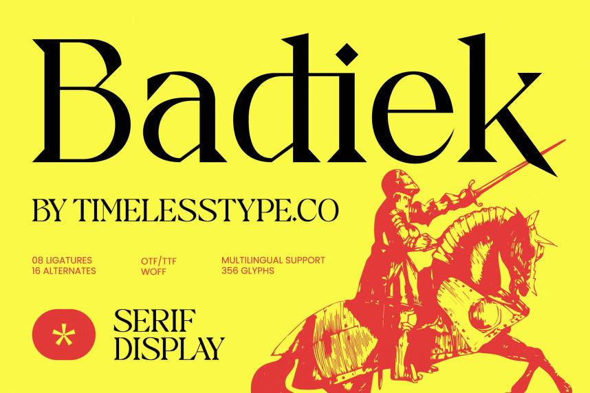 index Badiek – Serif Display 衬线字体 英文字体免费下载