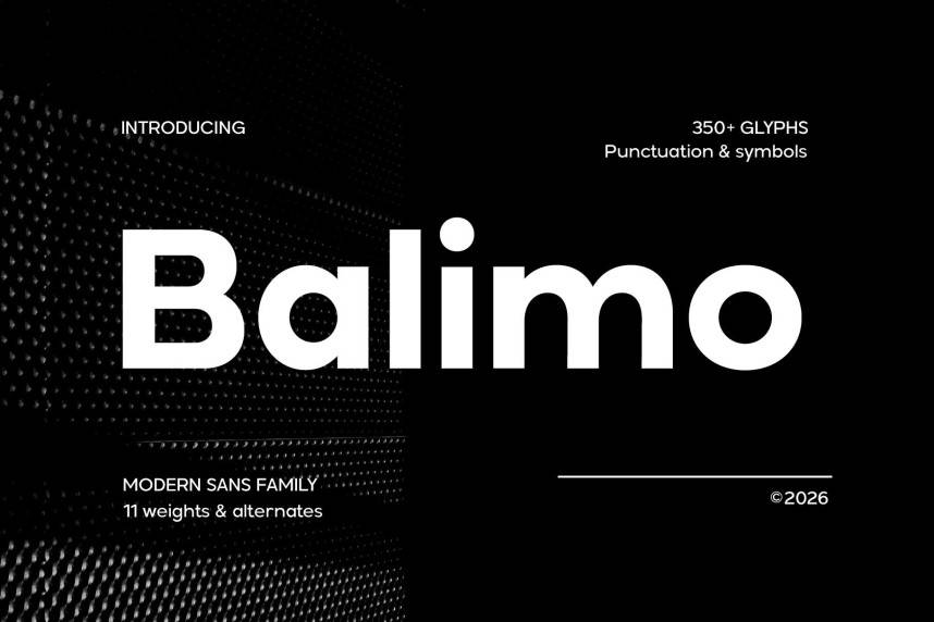 Balimo 现代无衬线 英文字体免费下载