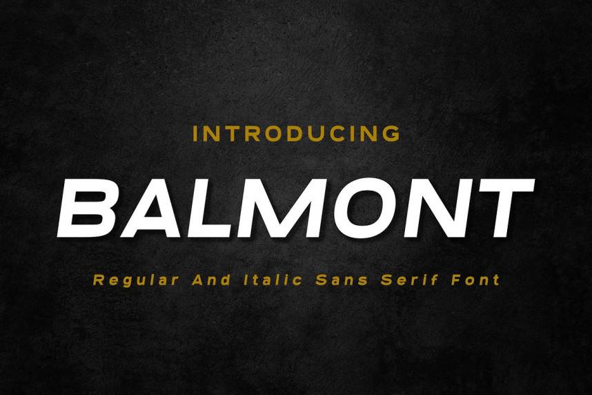 Balmont 现代无衬线 英文字体免费下载