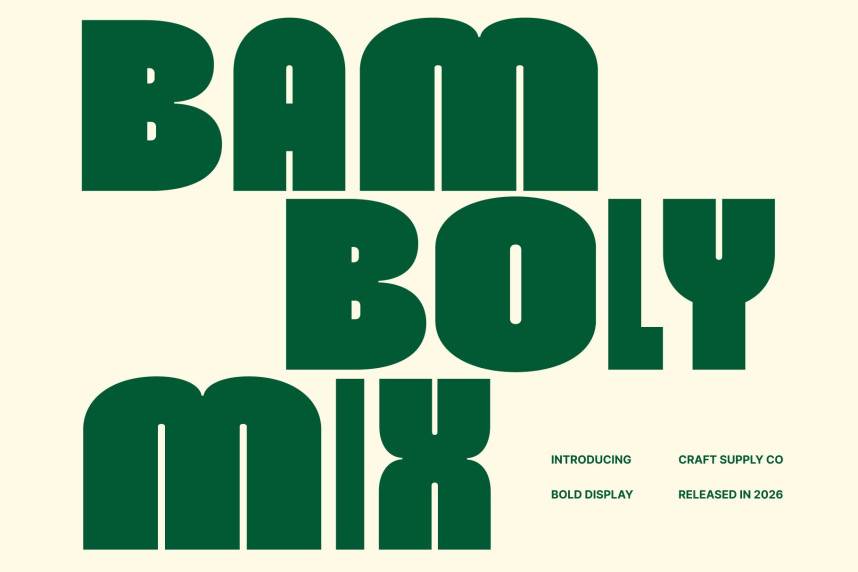 Bamboly Mix 现代无衬线 英文字体免费下载