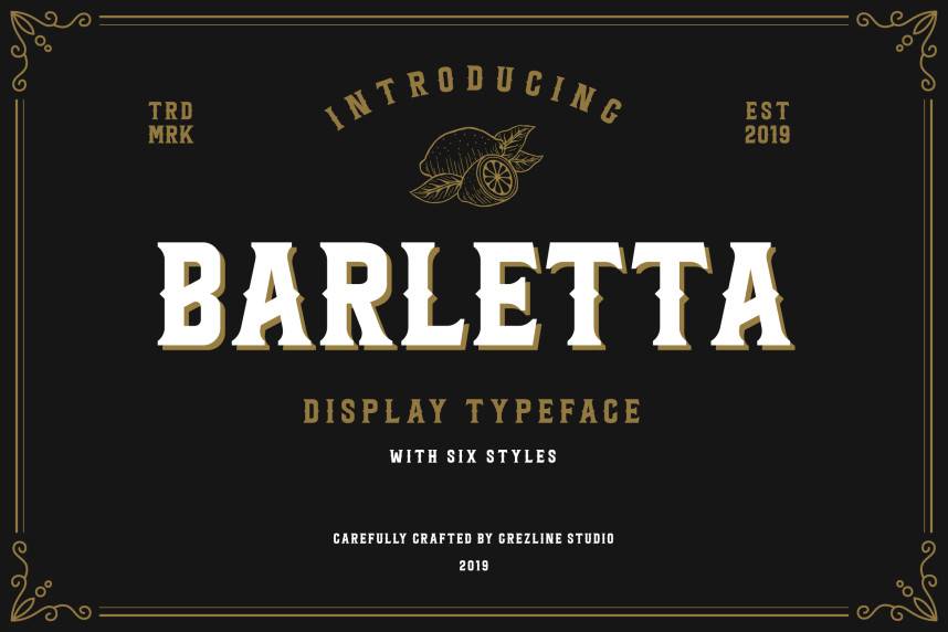 index Barletta 衬线字体 英文字体免费下载