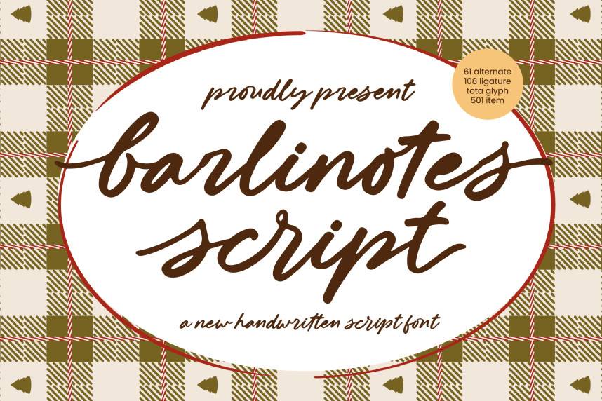 index Barlinotes – New Handwritten Script 花体英文 英文字体免费下载