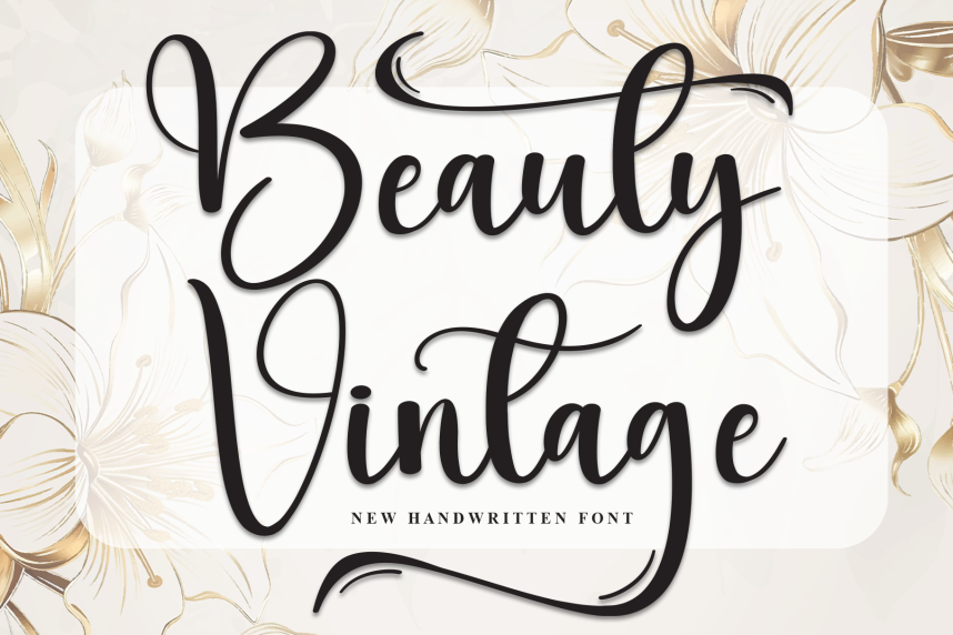 Beauty Vintage Calligraphy 展示字体 英文字体免费下载