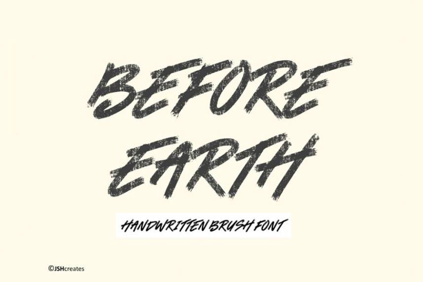 Before Earth 英文书法 英文字体免费下载