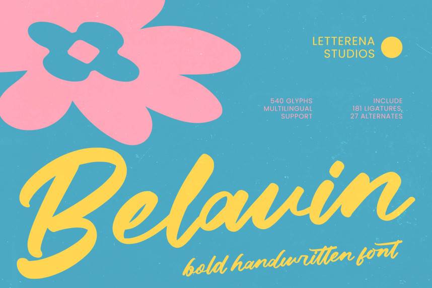Belavin – Bold Handwritten 英文手写 英文字体免费下载