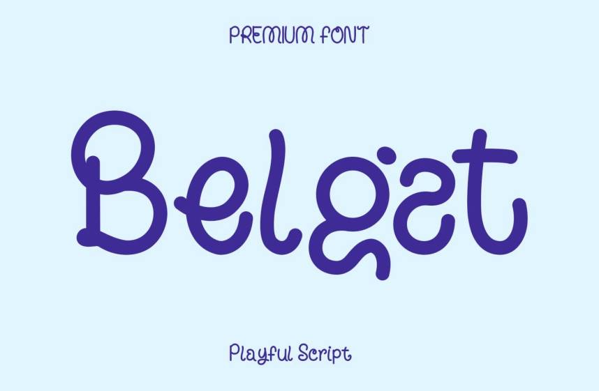 index Belgat – Playful Display Script 花体英文 英文字体免费下载