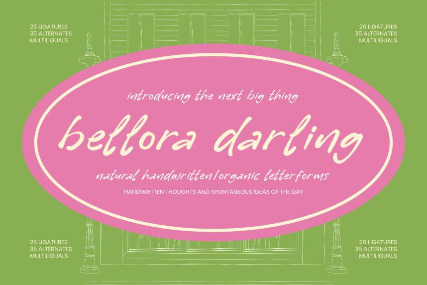index Bellora Darling – Natural Handwritten 花体英文 英文字体免费下载