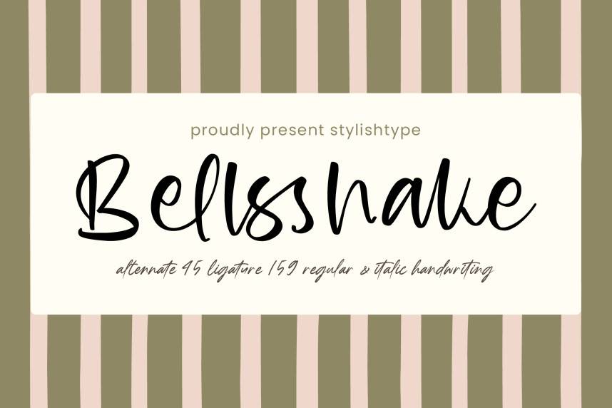 index Bellsshake – Modern Handwritten 花体英文 英文字体免费下载
