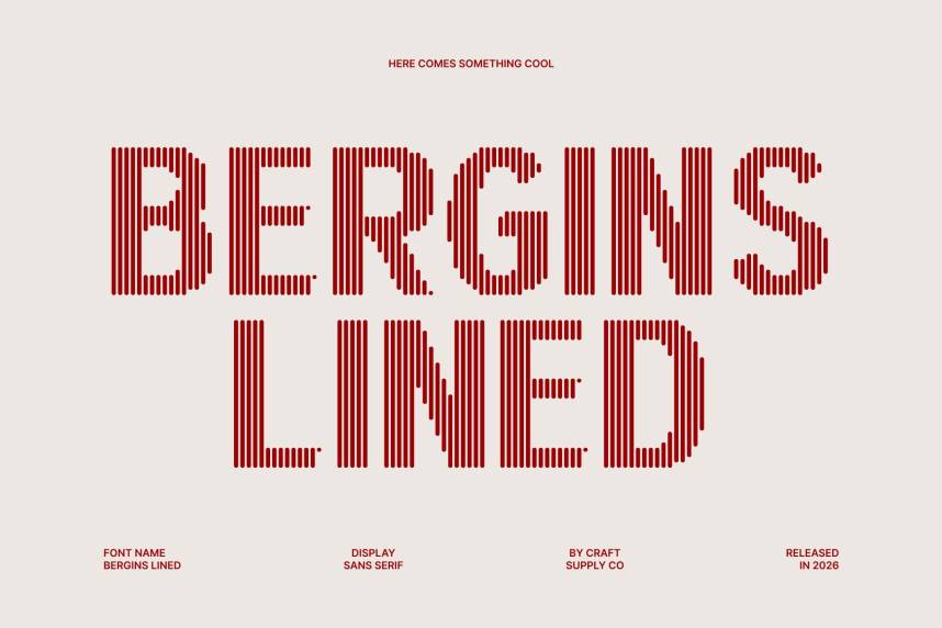 Bergins Lined 现代无衬线 英文字体免费下载