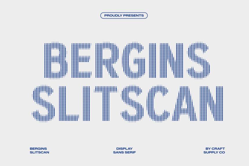 index Bergins Slitscan 现代无衬线 英文字体免费下载
