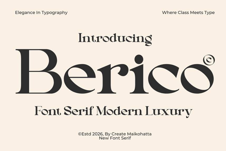 index Berico 衬线字体 英文字体免费下载