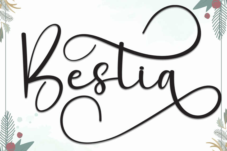 Bestia Calligraphy Script 英文手写 英文字体免费下载