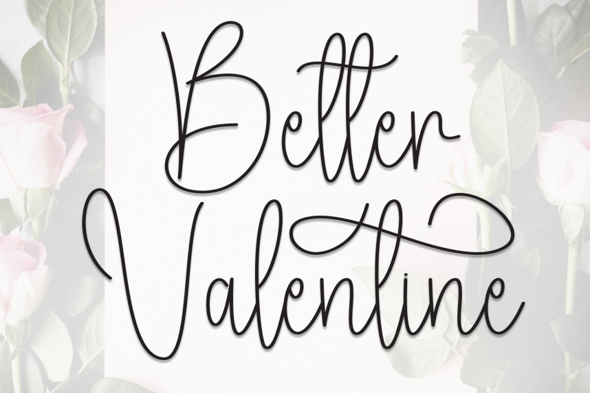 index Better Valentine Script 英文手写 英文字体免费下载