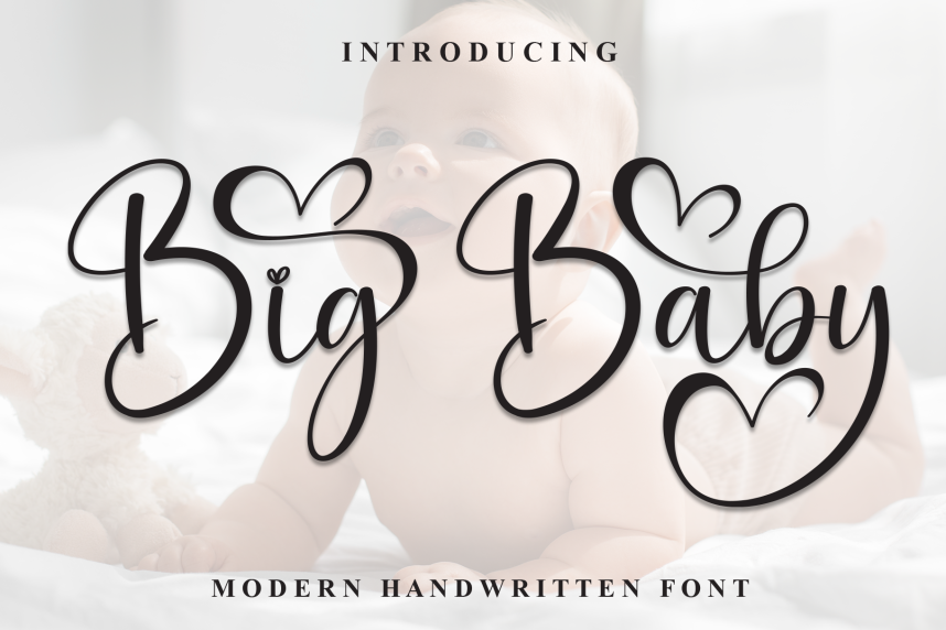 index Big Baby Calligraphy Script 英文手写 英文字体免费下载