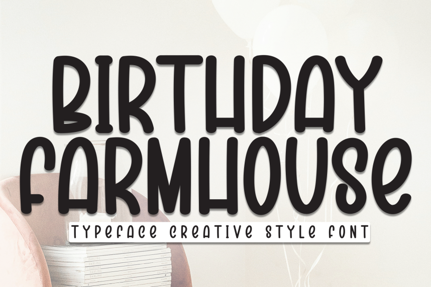 Birthday Farmhouse Playful 英文手写 英文字体免费下载