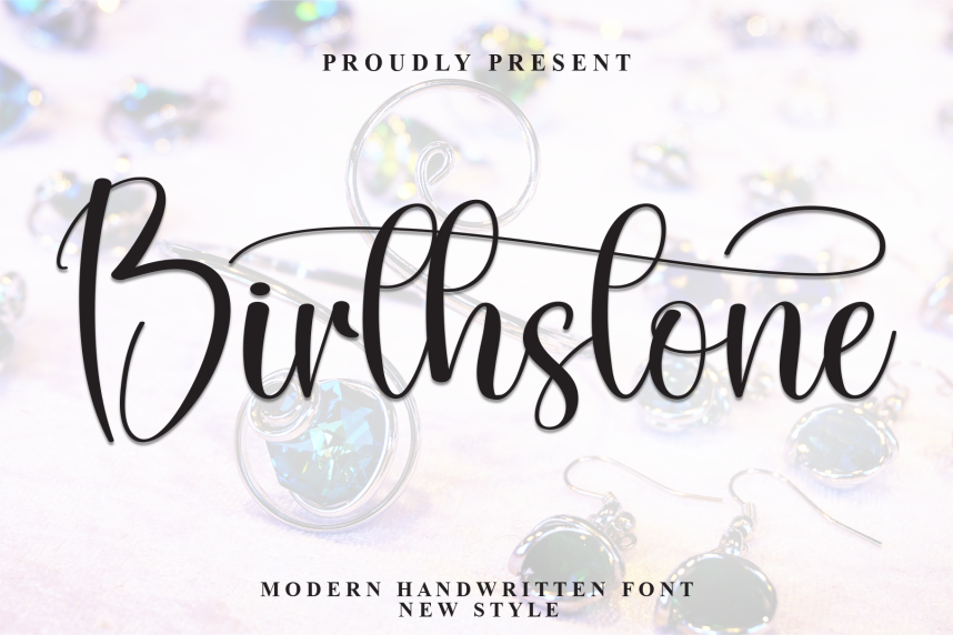 index Birthstone Calligraphy 英文手写 英文字体免费下载