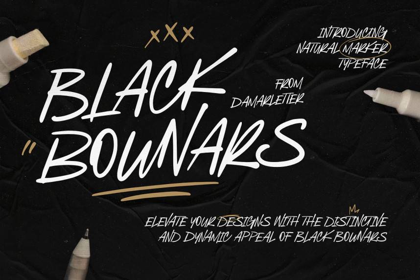 index Black Bounars 英文手写 英文字体免费下载