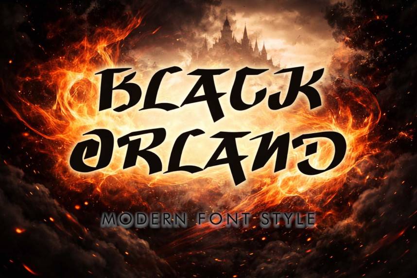 index Black Orland 哥特式 英文字体免费下载