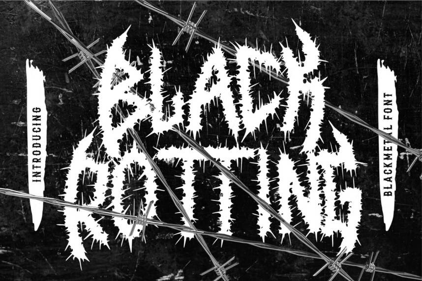 Black Rotting Spiked Darkmetal 哥特式 英文字体免费下载