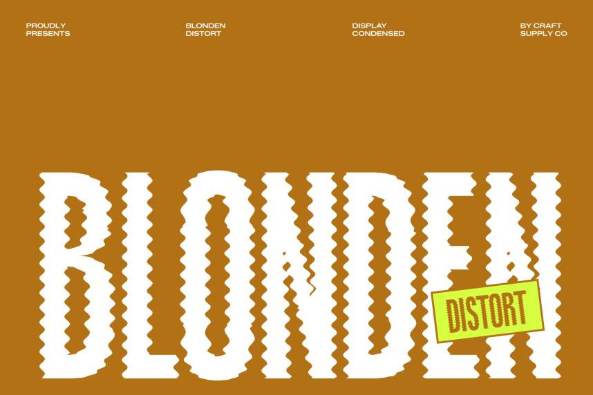 index Blonden Distort 现代无衬线 英文字体免费下载