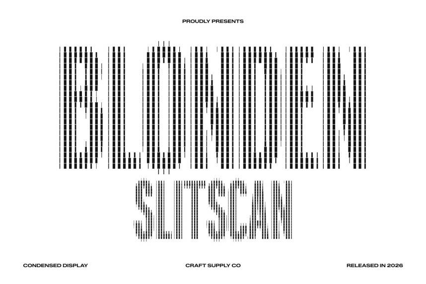 index Blonden Slitscan 现代无衬线 英文字体免费下载