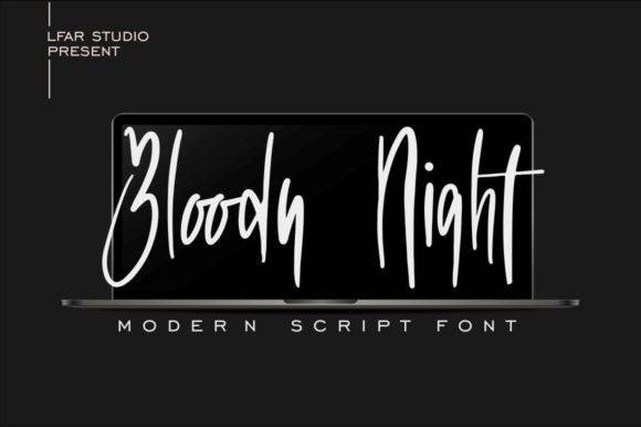 index Bloody Night 英文手写 英文字体免费下载