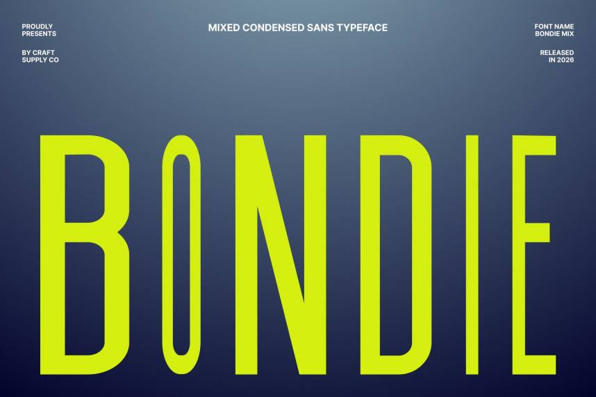 Bondie Mix 现代无衬线 英文字体免费下载