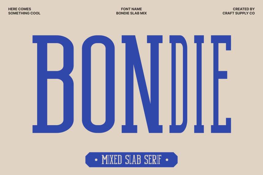 index Bondie Slab Mix 衬线字体 英文字体免费下载